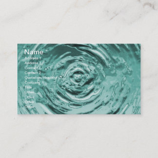 Carte De Visite L'eau se répand Turquoise