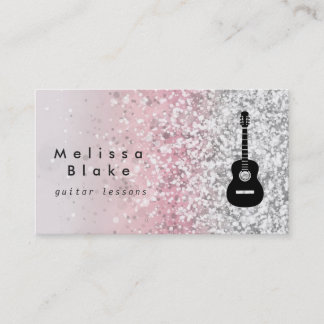 Carte De Visite leçon de guitare effet étincelant fausse parties s
