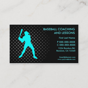 Carte De Visite Leçons de base-ball donnant des leçons