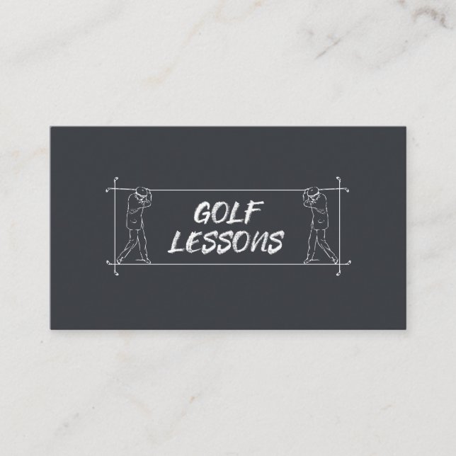 Carte De Visite Leçons de golf Coach Professeur Instruction Instru (Devant)