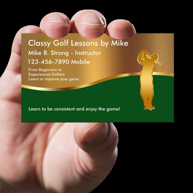 Carte De Visite Leçons de golf de luxe (Créateur téléchargé)