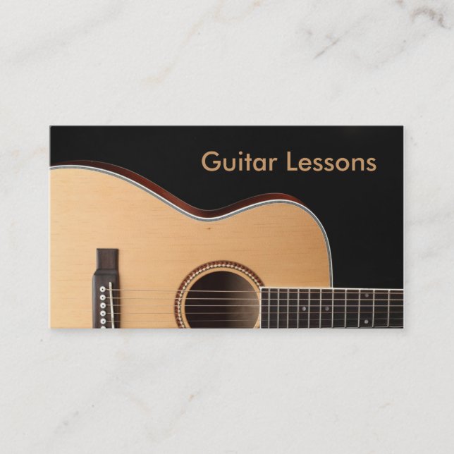 Carte de visite : Leçons de guitare (Devant)