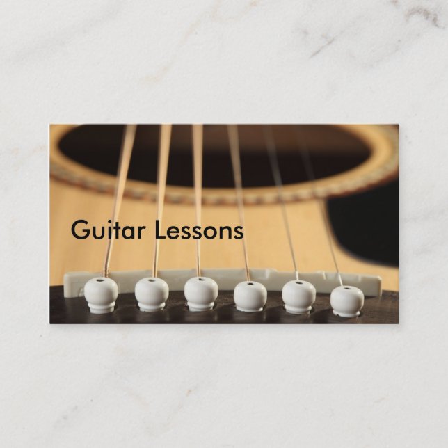 Carte de visite : Leçons de guitare (Devant)