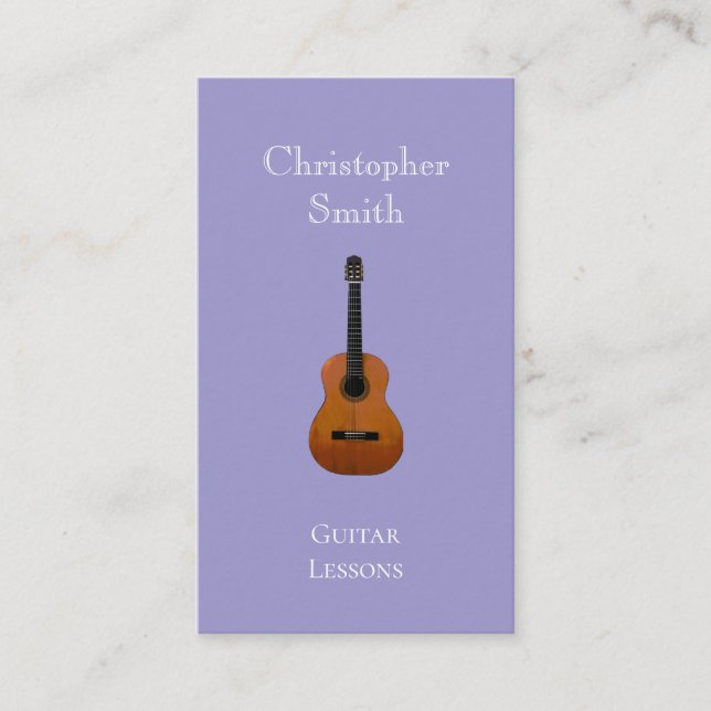 Carte De Visite Leçons de guitare aux instruments de musique viole (Devant)