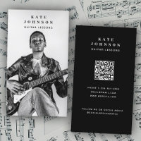 Leçons de guitare Musicien Photo Médias sociaux QR