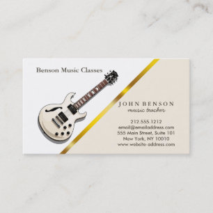 Carte De Visite Leçons de musique chic moderne