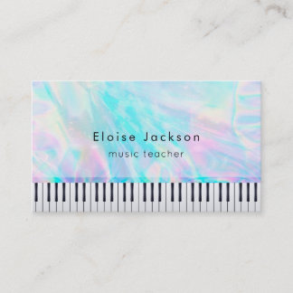 Carte De Visite leçons de musique pianiste aux couleurs pastel