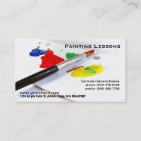 Leçons de peinture - pinceau sur la palette de