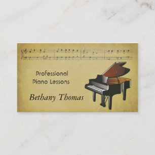 Carte De Visite Leçons de piano Ventes de piano