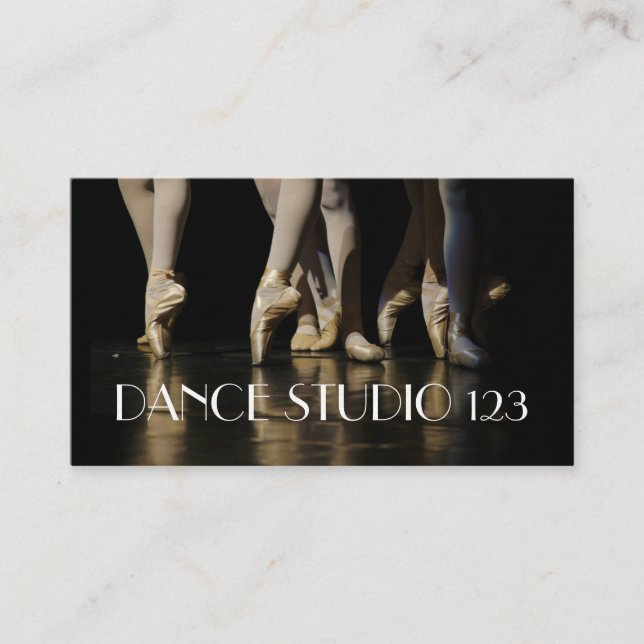 Carte De Visite Leçons de studio d'instructeur de danse Ballet (Devant)