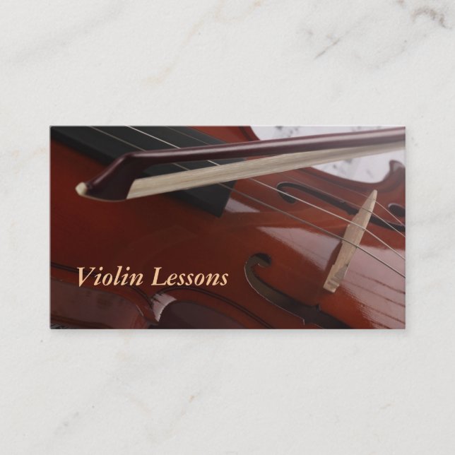 Carte de visite : Leçons de violon (Devant)