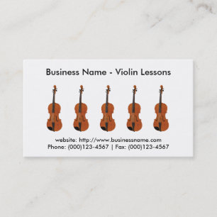 Carte de visite : Leçons de violon