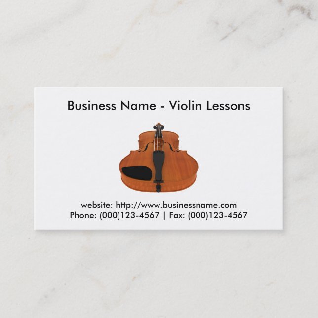 Carte de visite : Leçons de violon (Devant)