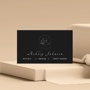 Carte De Visite Lecteur de Tarot Psychique Lune À Main Magique Moy