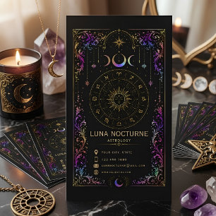 Carte De Visite Lecteur de Zodiaque Mystique Astrologie Céleste de