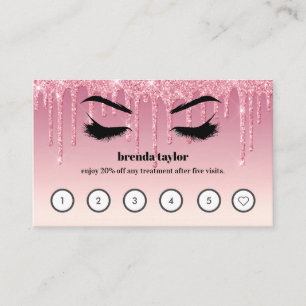 Carte De Visite Lecteurs de Parties scintillant rose Browbar Eyela
