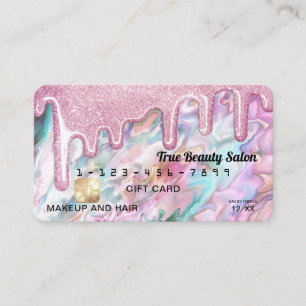 Carte De Visite Lecteurs de Parties scintillant Turquoise rose per