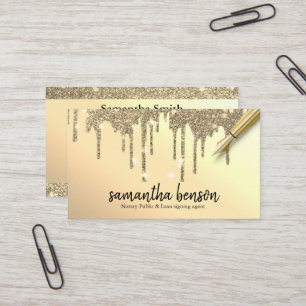Carte De Visite Lecteurs d'or personnalisées modernes Agent Notair