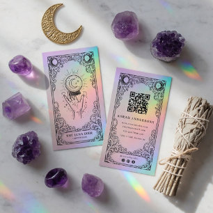 Carte De Visite Lectrice de Tarot Céleste Mystique Vintage