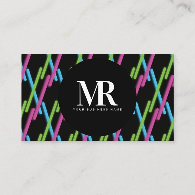 Carte De Visite Led Light Bandes Éclairage néon Marque d'entrepris (Devant)