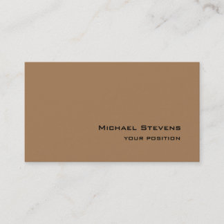 Carte De Visite Léger Brown unique tendance minimaliste profession