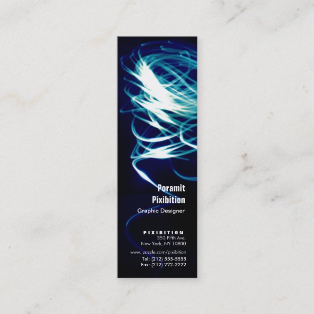 Carte de visite léger de bleu de peinture (Devant)