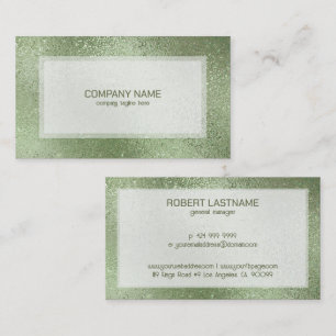 Carte De Visite Léger vert chatoyant texture irisée
