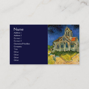 Carte De Visite L'église d'Auvers par Van Gogh