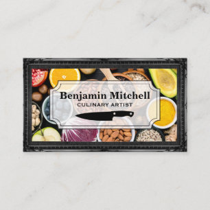 Carte De Visite Légumes de fruits   Artiste culinaire   Cadre anti