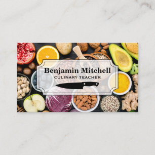 Carte De Visite Légumes de fruits   Chef culinaire