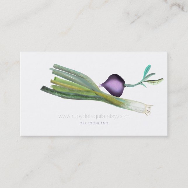 Carte De Visite Légumes de salade saine (Devant)