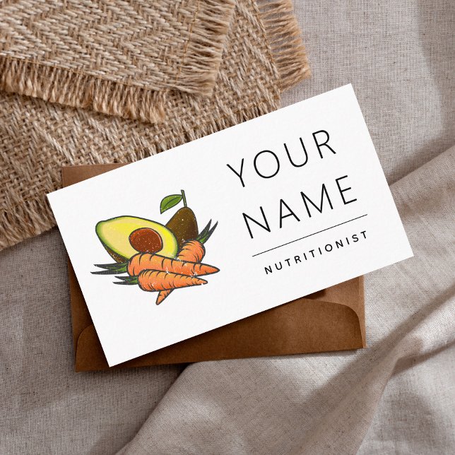 Carte De Visite Légumes frais et légumes de fruits nutritionniste  (Créateur téléchargé)