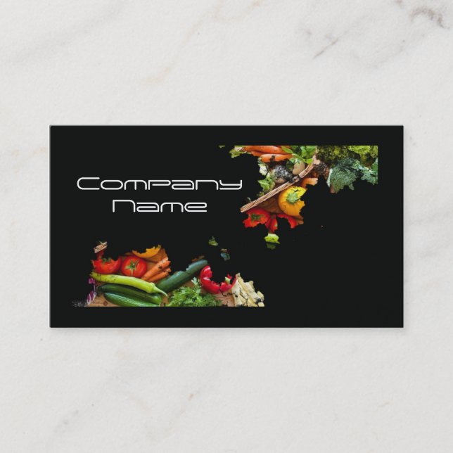 Carte De Visite Légumes fruits/vie saine/carte végétarienne (Devant)