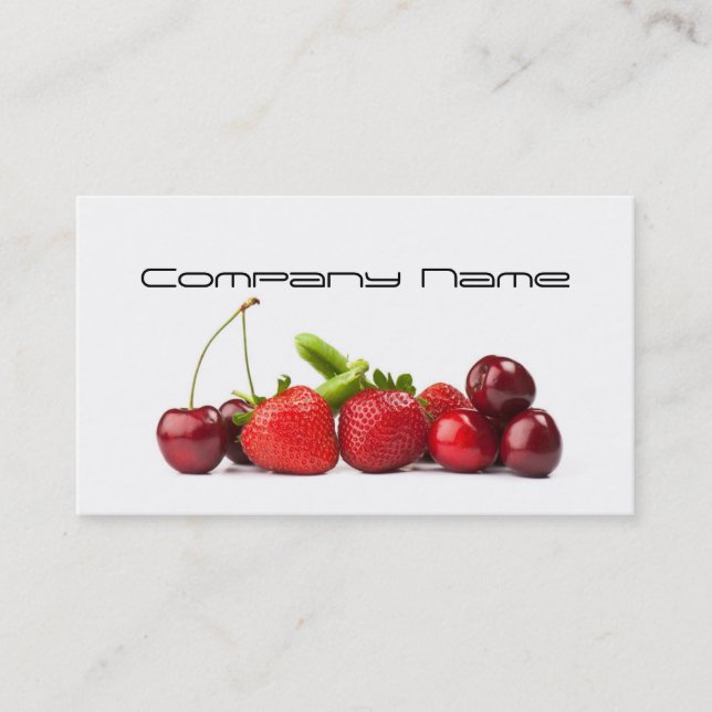 Carte De Visite Légumes fruits/vie saine/carte végétarienne (Devant)