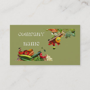 Carte De Visite Légumes fruits/vie saine/carte végétarienne