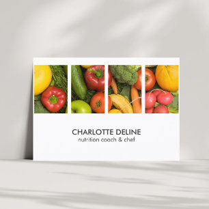 Carte De Visite Légumes modernes et élégants Photo Nutritionniste