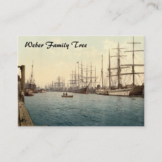 Carte De Visite L'Elbe, Hambourg, Allemagne (Devant)