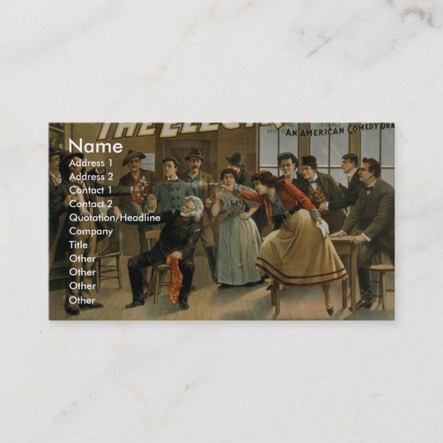 Carte De Visite L'électricien, 'J'ai dit qu'il ne voulait pas boir (Devant)