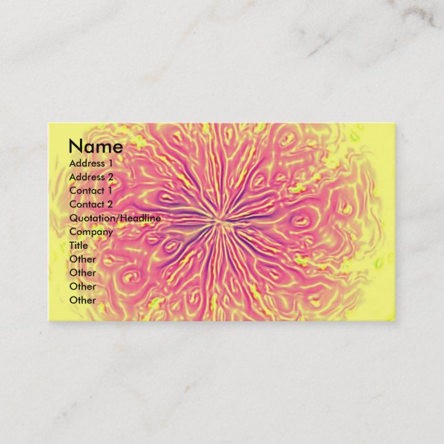Carte De Visite Lémonade rose 2 (Devant)