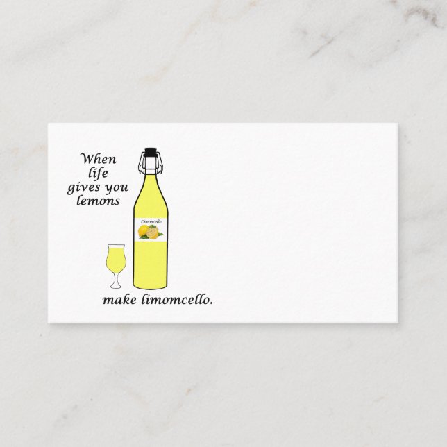 Carte De Visite Lemons to Limoncello (Devant)