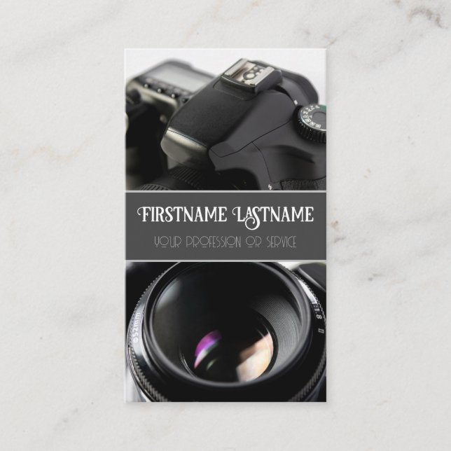 Carte De Visite Lentille photo reflex pour photographes Vidéograph (Devant)