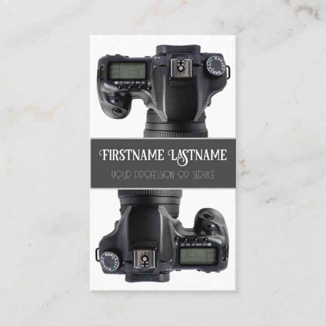 Carte De Visite Lentille photo reflex pour photographes Vidéograph (Devant)