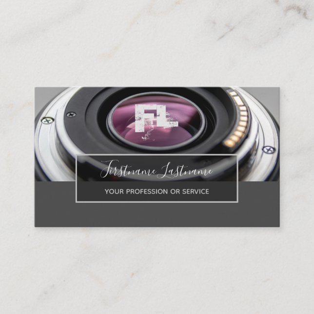 Carte De Visite Lentille photo reflex pour photographes Vidéograph (Devant)