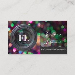 Carte De Visite Lentilles de caméra reflex pour photographes Vidéo