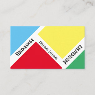 Carte De Visite Lentilles de caméra reflex pour photographes Vidéo