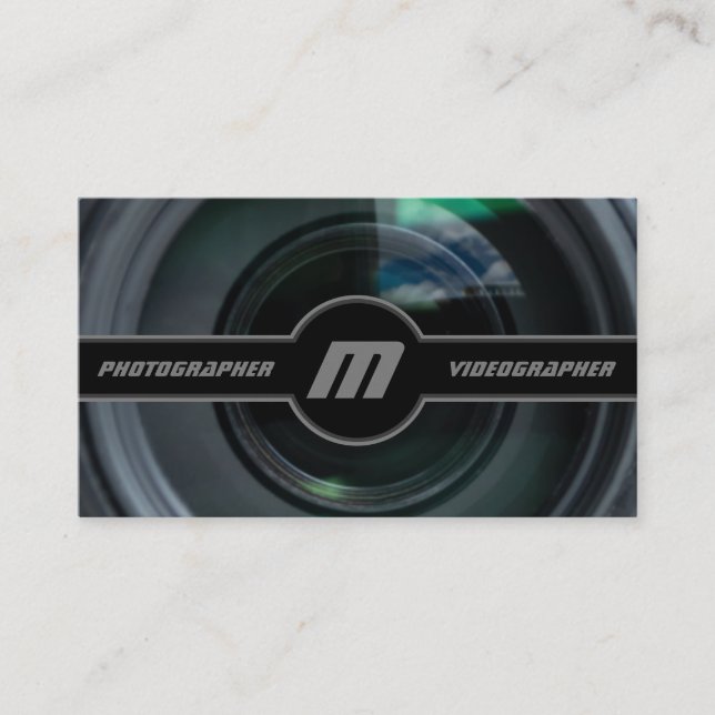 Carte De Visite Lentilles de caméra reflex pour photographes Vidéo (Devant)