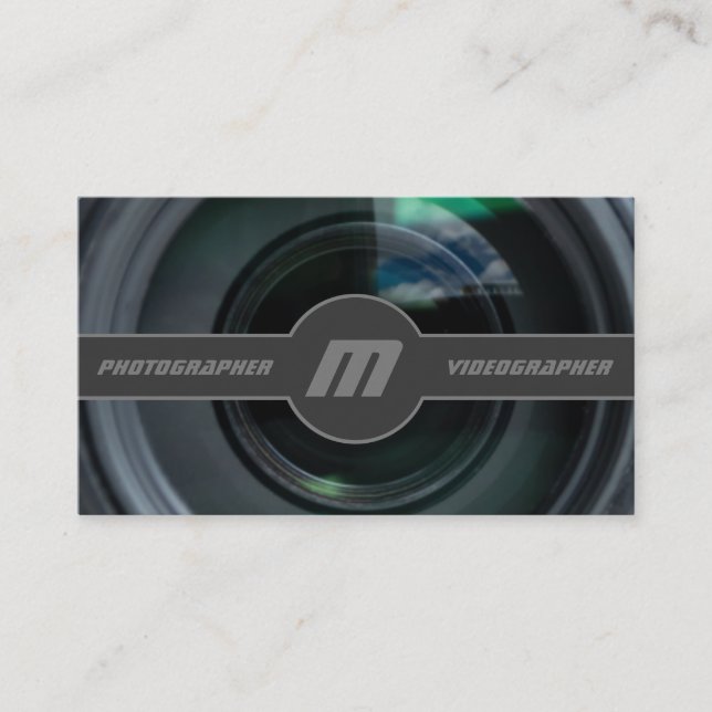 Carte De Visite Lentilles de caméra reflex pour photographes Vidéo (Devant)