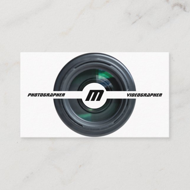 Carte De Visite Lentilles de caméra reflex pour photographes Vidéo (Devant)