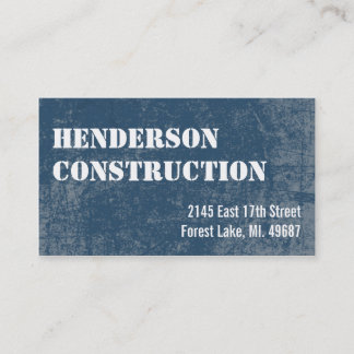 Carte De Visite L'entreprise de construction carde la pierre bleue