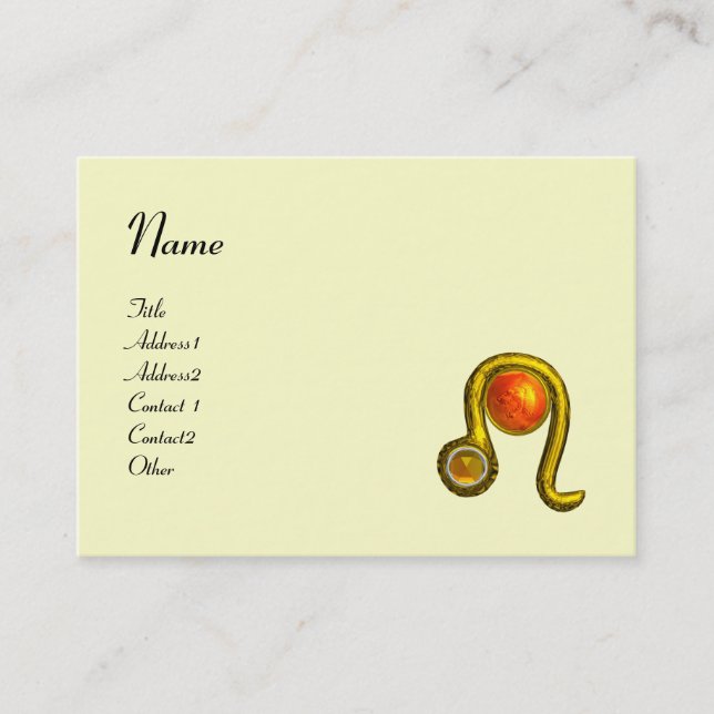 Carte De Visite LEO, brillant noir blanc rouge rouge rouge topaz (Devant)